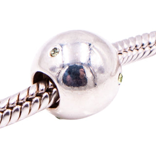 Chamilia Soho Collection Roundabout Sterling Silver Green CZ Charm Bead