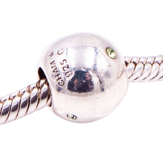Chamilia Soho Collection Roundabout Sterling Silver Green CZ Charm Bead