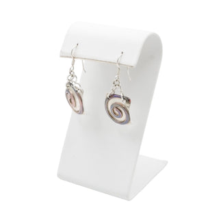 Sterling Silver Brass Spiral Square Dangle Earrings Artisan Mixed Metal 1.5 Inch