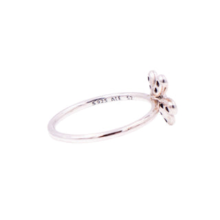 Pandora Retired Dazzling Daisy Sterling Silver Clear CZ Ring Size 6