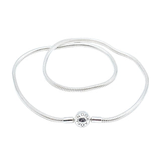Pandora Moments Smooth Sterling Silver Snake Chain Necklace 16.5 Inches