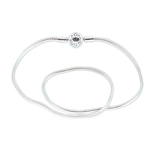 Pandora Moments Smooth Sterling Silver Snake Chain Necklace 16.5 Inches