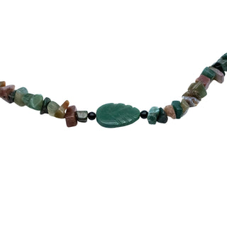 Vintage 33-Inch Jade Multi-Gemstone Necklace 925 Clasp