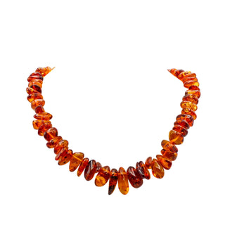 Vintage Honey Cognac Baltic Amber Graduated Necklace 18.5 Inches