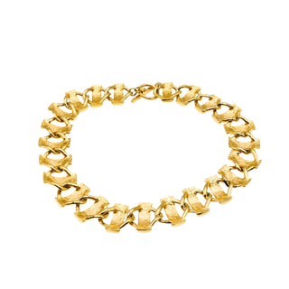 Vintage ANNE KLEIN Etruscan Gold Plated Necklace Size 17 Inches