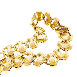 Vintage ANNE KLEIN Etruscan Gold Plated Necklace Size 17 Inches