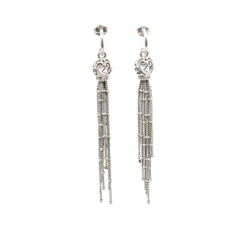 Pandora Enchanted Tassel Dangle Earrings Sterling Silver Retired