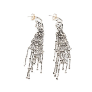 Pandora Enchanted Tassel Dangle Earrings Sterling Silver Retired