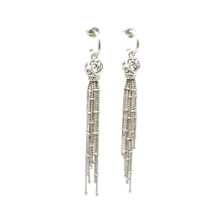 Pandora Enchanted Tassel Dangle Earrings Sterling Silver Retired