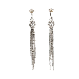 Pandora Enchanted Tassel Dangle Earrings Sterling Silver Retired