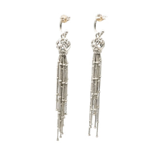Pandora Enchanted Tassel Dangle Earrings Sterling Silver Retired
