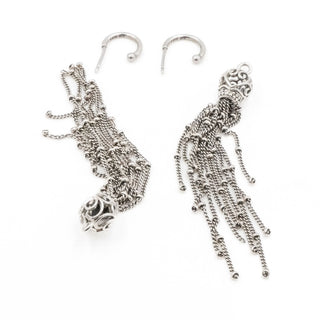 Pandora Enchanted Tassel Dangle Earrings Sterling Silver Retired