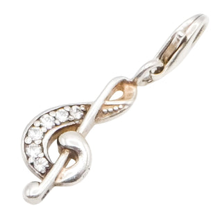 Thomas Sabo Treble Clef Sparkly Sterling Silver Charm