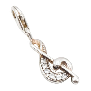 Thomas Sabo Treble Clef Sparkly Sterling Silver Charm