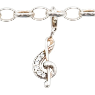 Thomas Sabo Treble Clef Sparkly Sterling Silver Charm