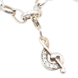 Thomas Sabo Treble Clef Sparkly Sterling Silver Charm