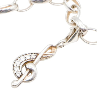 Thomas Sabo Treble Clef Sparkly Sterling Silver Charm