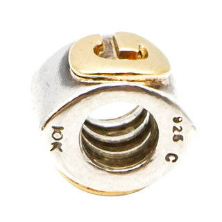 Chamilia 10K Gold Letter G Sterling Silver Initial Charm