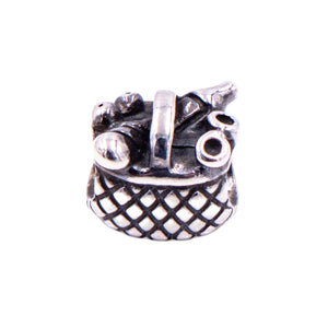 Pandora Retired Picnic Basket Sterling Silver Charm