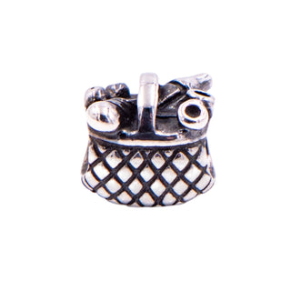 Pandora Retired Picnic Basket Sterling Silver Charm