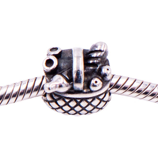Pandora Retired Picnic Basket Sterling Silver Charm