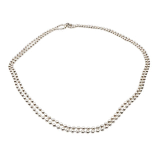 Sterling Silver 3mm Ball Bead Chain Necklace 36 Inches Long