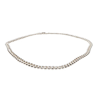 Sterling Silver 3mm Ball Bead Chain Necklace 36 Inches Long
