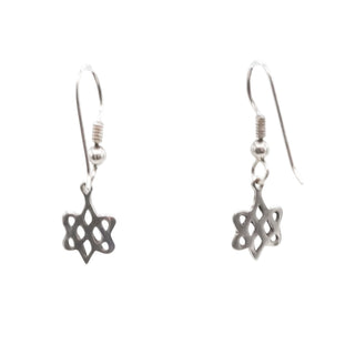 Sterling Silver Celtic Knot Dangle Earrings 1 1/4 Inches