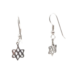 Sterling Silver Celtic Knot Dangle Earrings 1 1/4 Inches