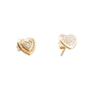 Pandora Shine Signature Heart Stud Earrings with Clear Zirconia – Retired