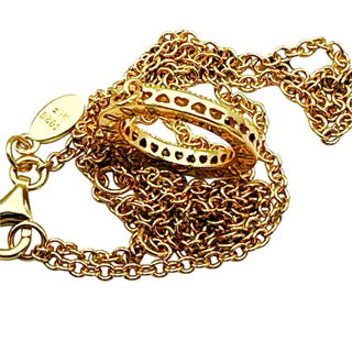 PANDORA Shine™ Hearts of Pandora 18K Gold Plated Sterling Silver Necklace With Clear Zirconia