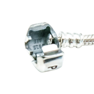 PANDORA Moments Sterling Silver Snake Chain Charm Bracelet With Pandora Clasp - 8.3 Inches