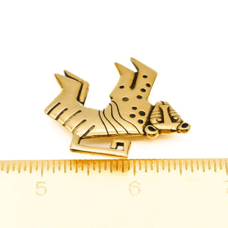 Vintage Rare Laurel Burch Mythical Monkey Brooch Gold Plated 1980s