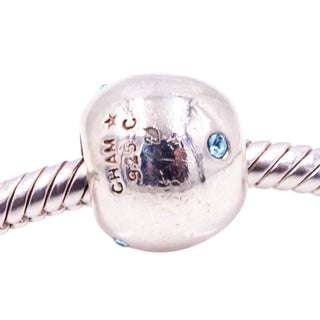 Chamilia Soho Collection Roundabout Sterling Silver Blue CZ Charm Bead