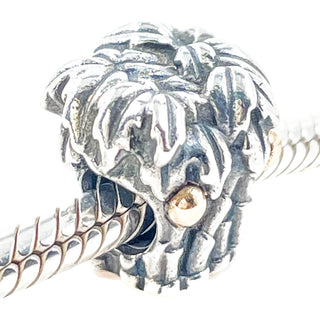 Pandora Retired Palm Tree Sterling Silver & 14K Gold Coconuts Charm