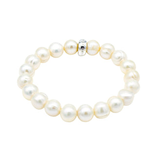 THOMAS SABO Charm Carrier Bracelet With Freshwater Pearl Size 7.28 Inches