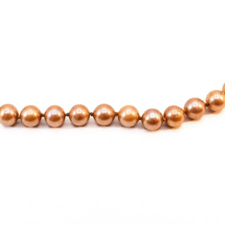 Vintage Panetta Champagne Glass Pearl Necklace 23 Inch Knotted Diamante Clasp