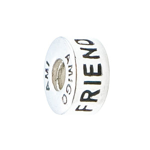 Chamilia Friend Amigo Ami Sterling Silver Charm Bead