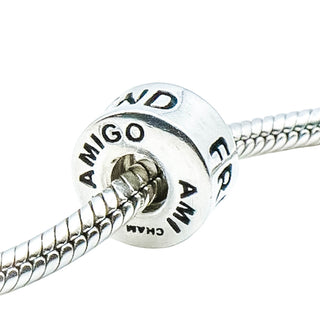 Chamilia Friend Amigo Ami Sterling Silver Charm Bead