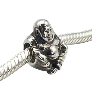 Pandora Retired Smiling Buddha Sterling Silver Meditation Peace Charm