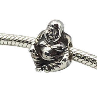 Pandora Retired Smiling Buddha Sterling Silver Meditation Peace Charm