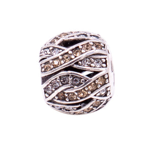 Chamilia Entwined Jewels Sterling Silver Clear Champagne Swarovski Crystal Charm