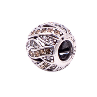 Chamilia Entwined Jewels Sterling Silver Clear Champagne Swarovski Crystal Charm