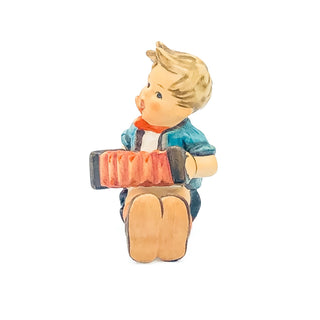 Goebel Hummel Boy With Accordion # 390 TMK-6 Porcelain Figurine