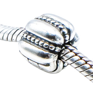 Pandora Dots & Ridges Sterling Silver Crazy Clip Charm With Beaded Detail