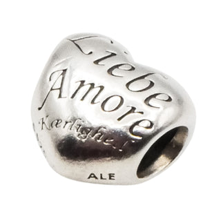 Pandora Language of Love Sterling Silver Heart Charm – Retired