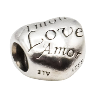 Pandora Language of Love Sterling Silver Heart Charm – Retired
