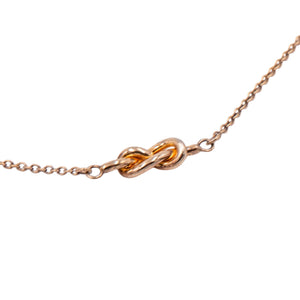 Sterling Forever Gold Tone Sterling Silver Love Knot 16-18 Inch Necklace