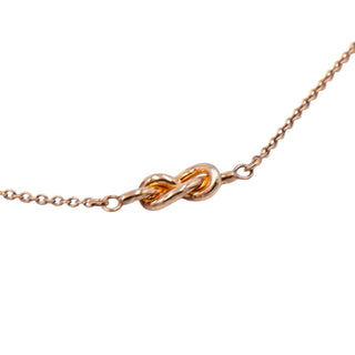 Sterling Forever Gold Tone Sterling Silver Love Knot 16-18 Inch Necklace