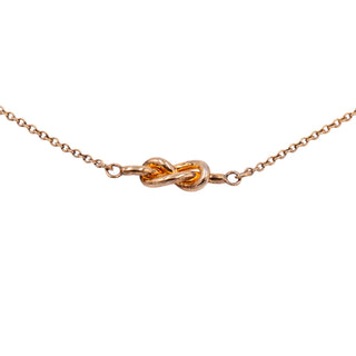 Sterling Forever Gold Tone Sterling Silver Love Knot 16-18 Inch Necklace